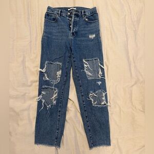 PacSun Ripped Blue Skinny Jeans